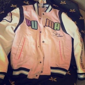 Puma x Sophia Webster Varsity Leather Jacket